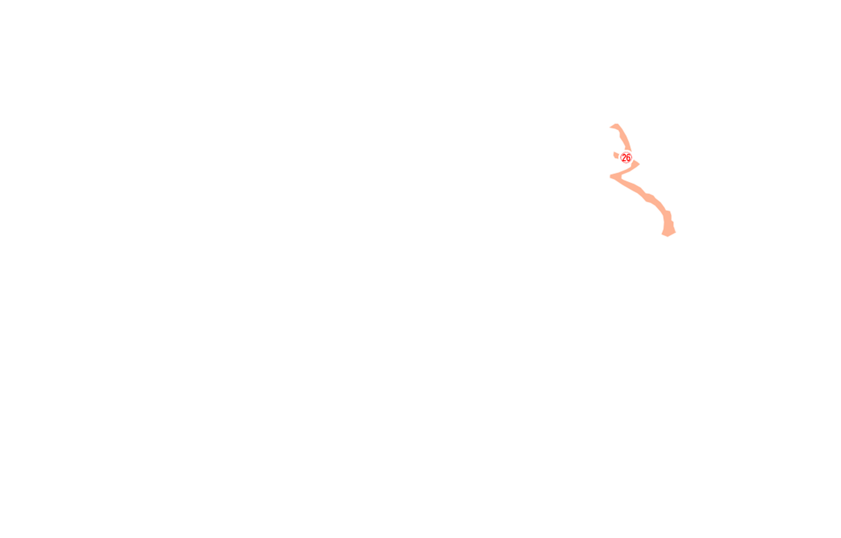 スカイラインコース上部